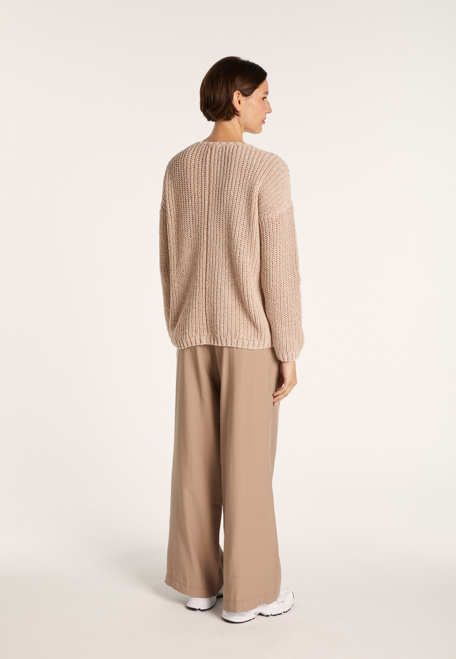 Ribbed knit V-neck sweater - Bulle