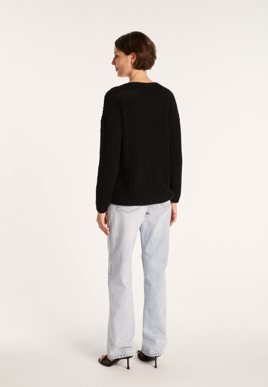 Ribbed knit V-neck sweater - Bulle
