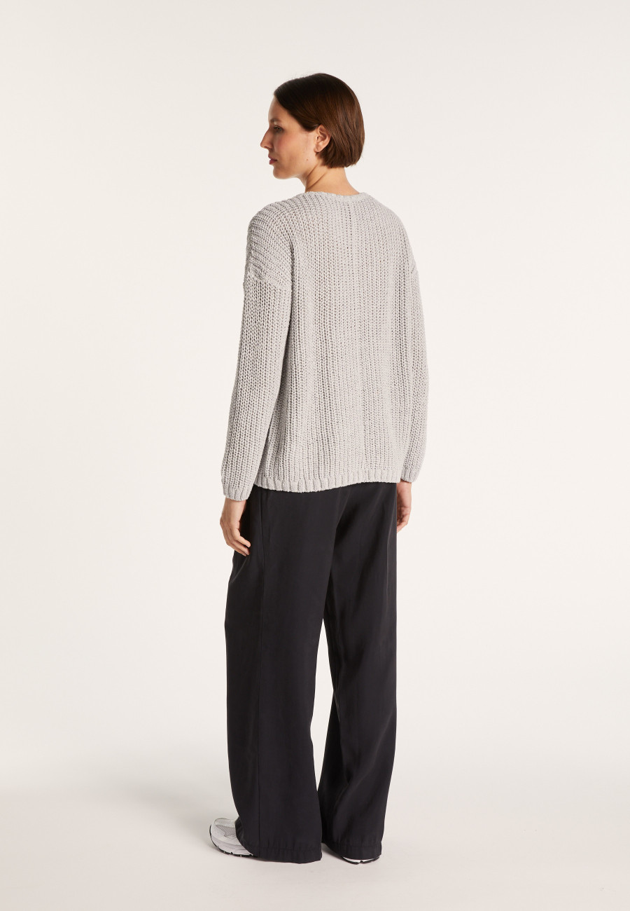 Ribbed knit V-neck sweater - Bulle