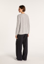 Pull col V en soie laine coton - Bulle 6883 flamine - 15 Orange