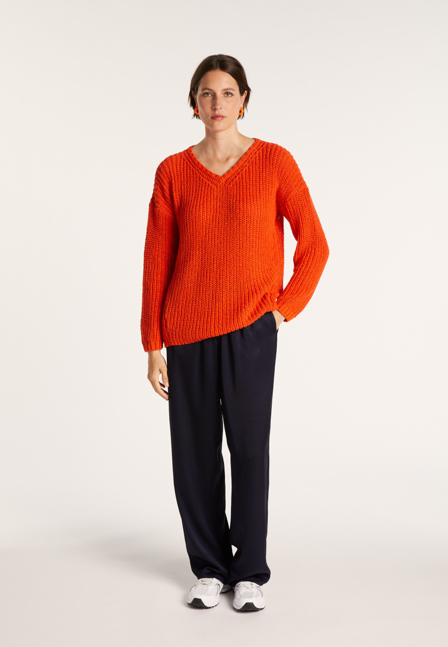 Ribbed knit V-neck sweater - Bulle