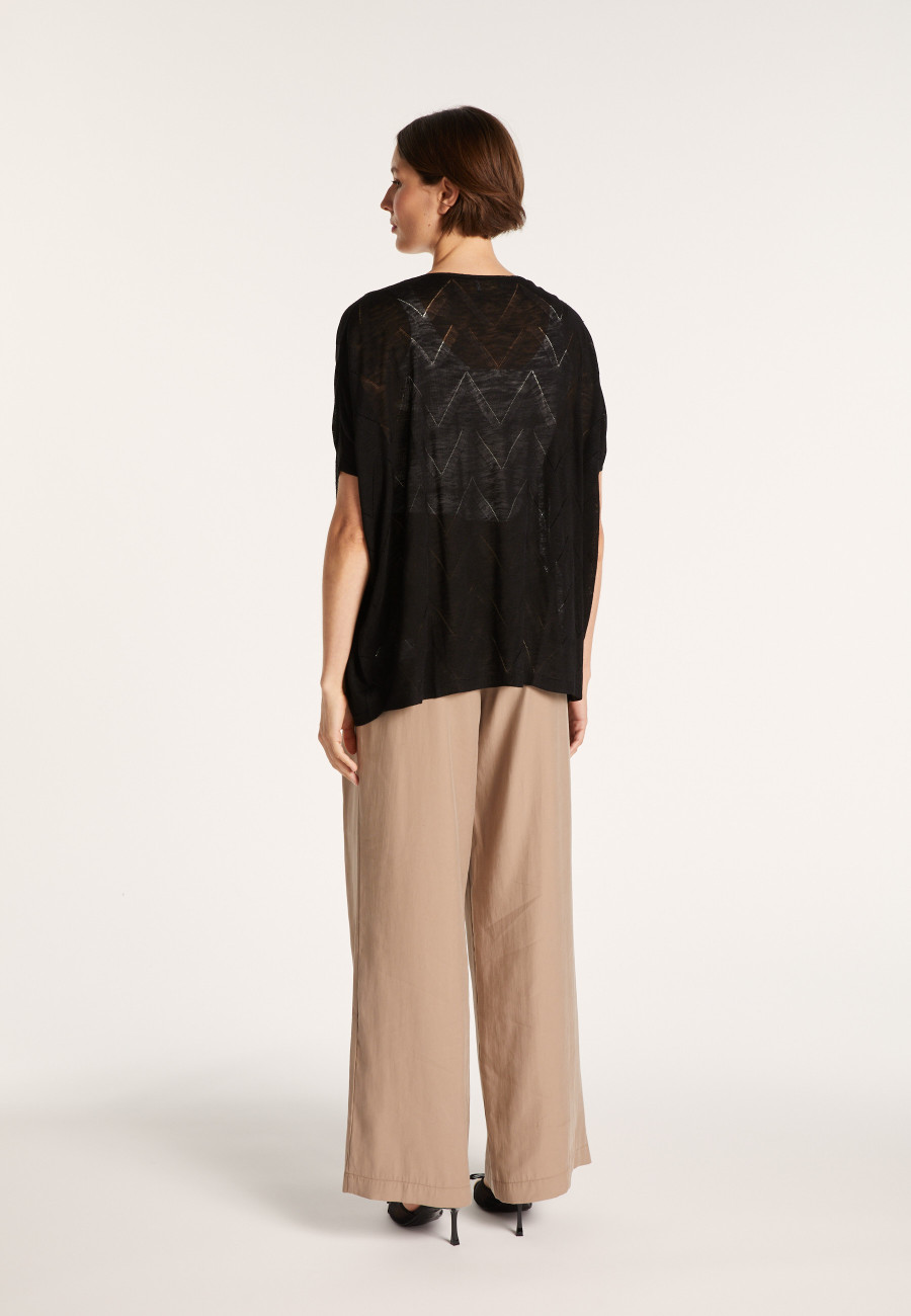 Long gilet en lin flammé - Cid