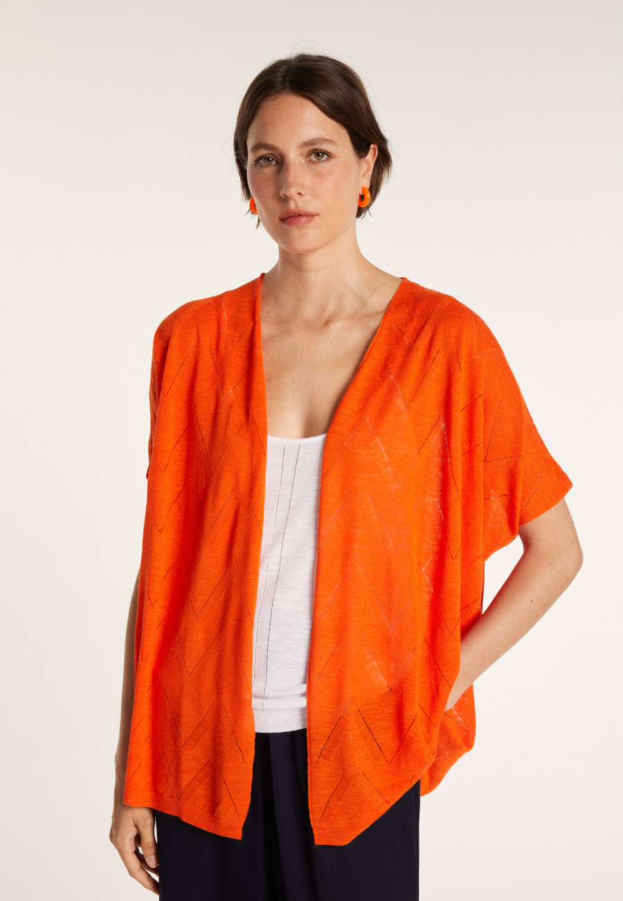 Long flamed linen cardigan - Cid