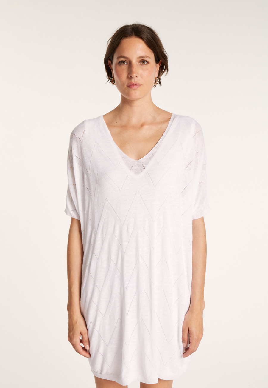 Long flamed linen tunic - Carl