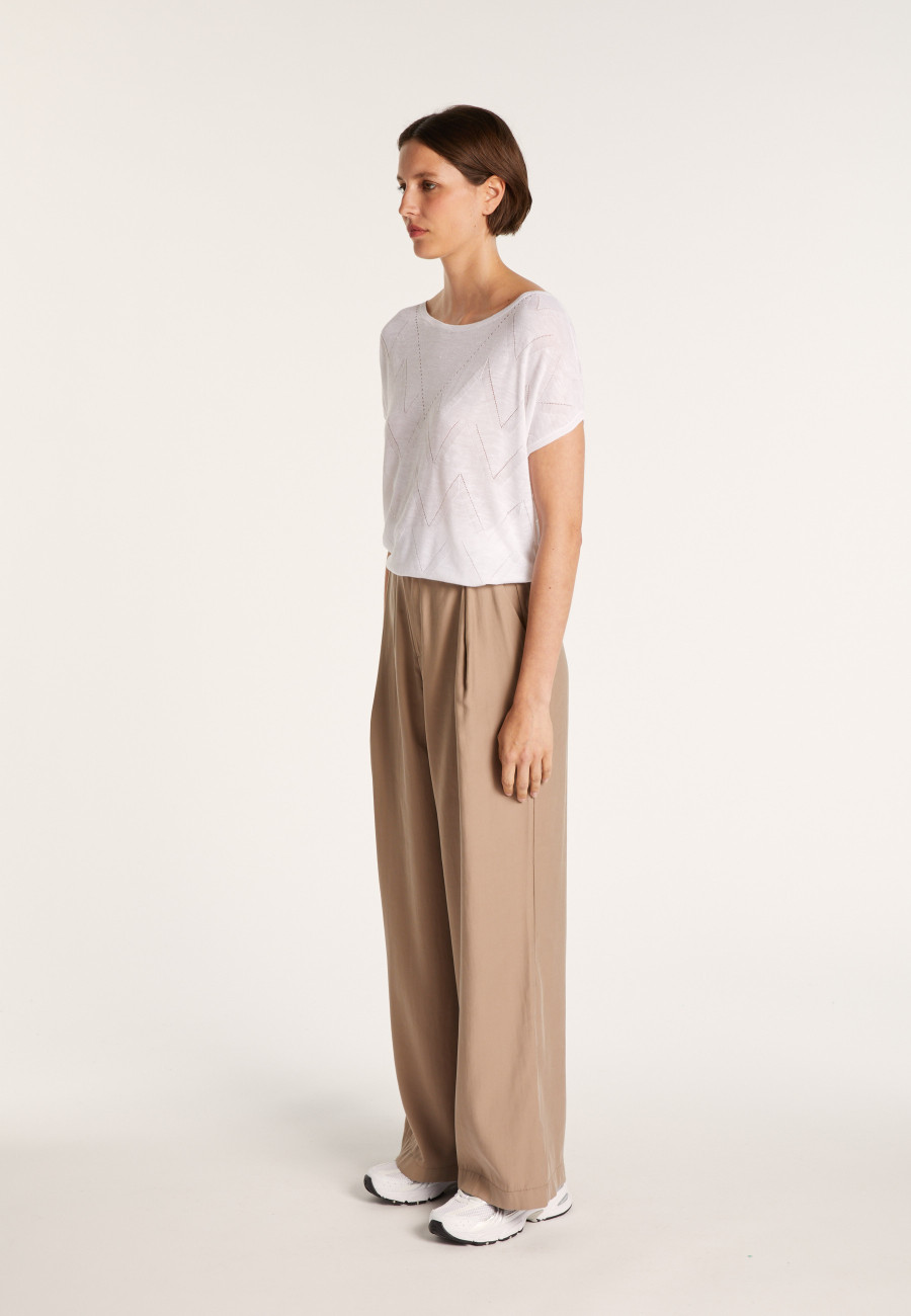 Long T-shirt en lin flammé - Colinna