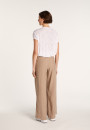 Long T-shirt en lin flammé - Coline 6800 blanc - 02 Blanc