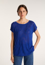 Long T-shirt en lin flammé - Coline 6800 blanc - 02 Blanc