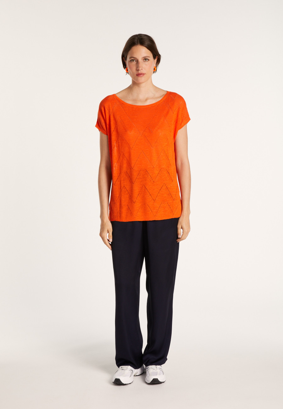 Long T-shirt en lin flammé - Colinna