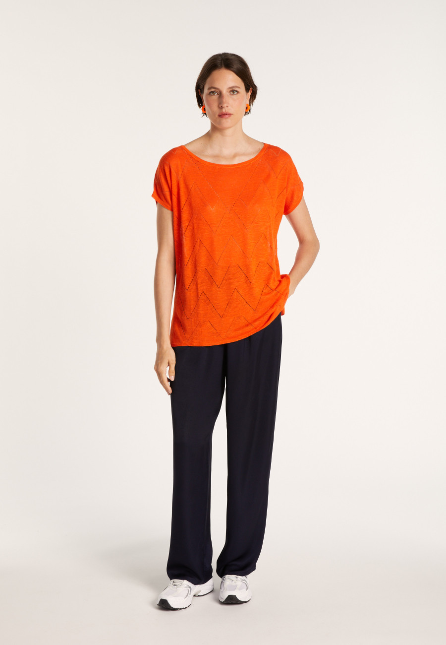 Long T-shirt en lin flammé - Colinna