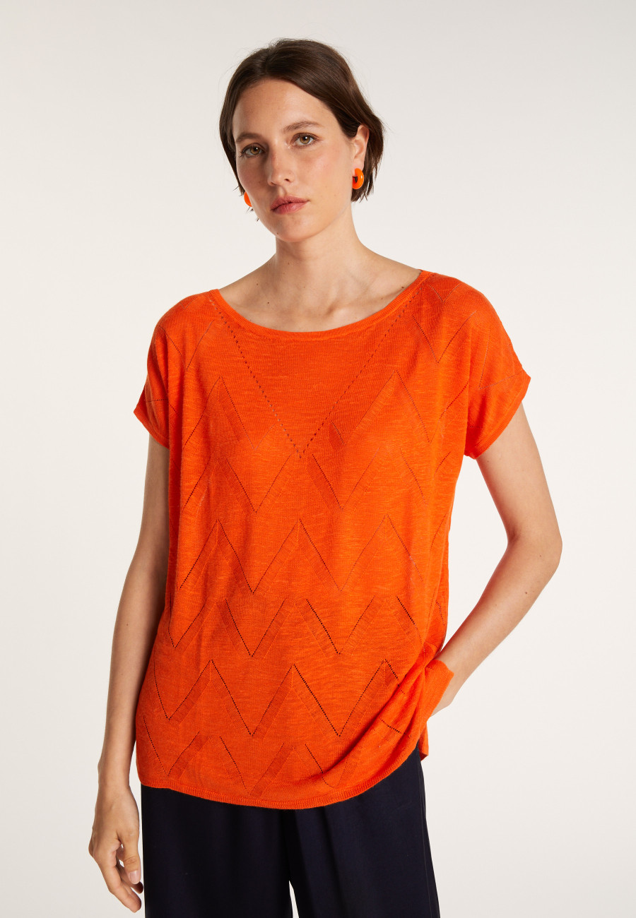 Long T-shirt en lin flammé - Colinna