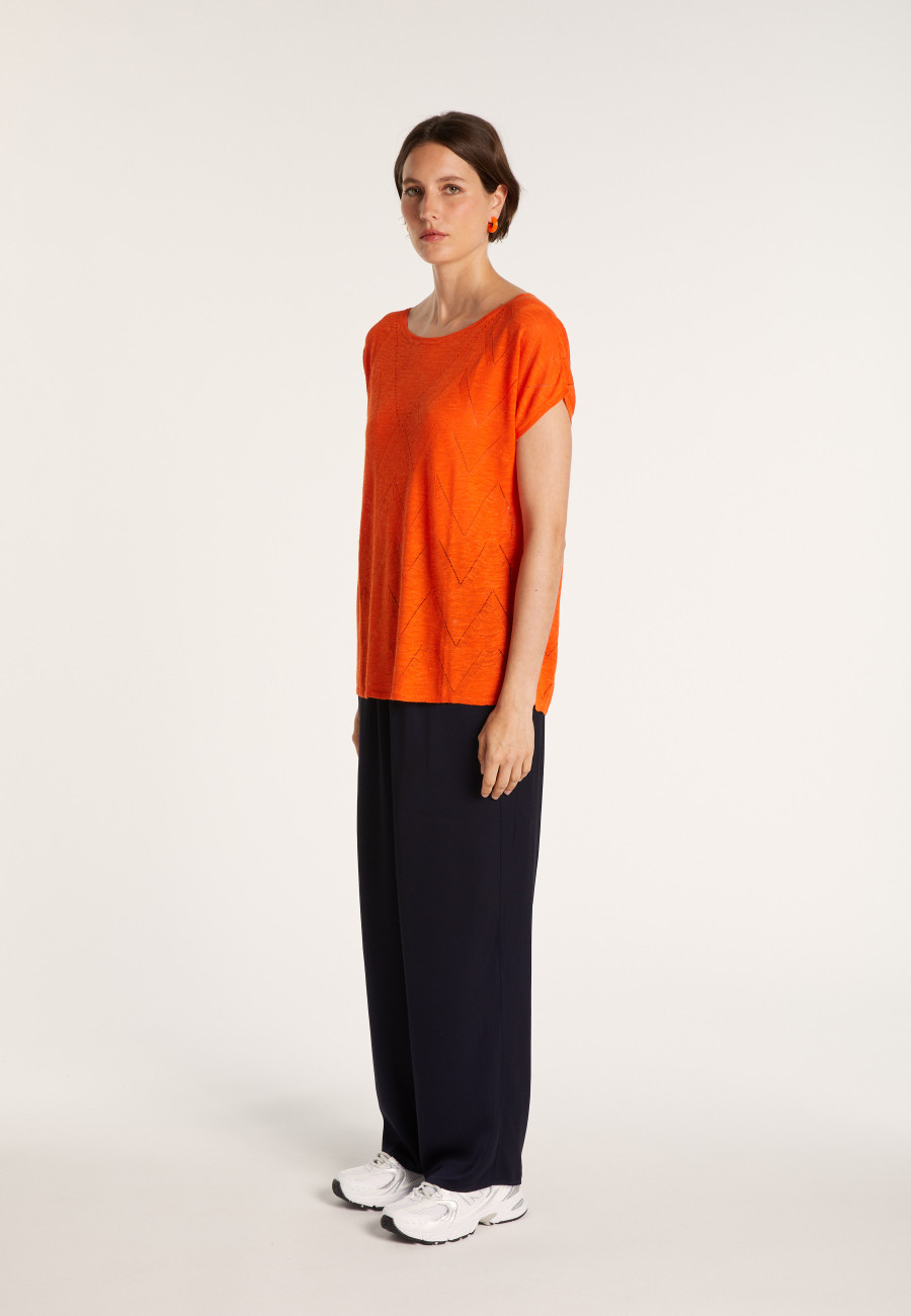 Long T-shirt en lin flammé - Colinna
