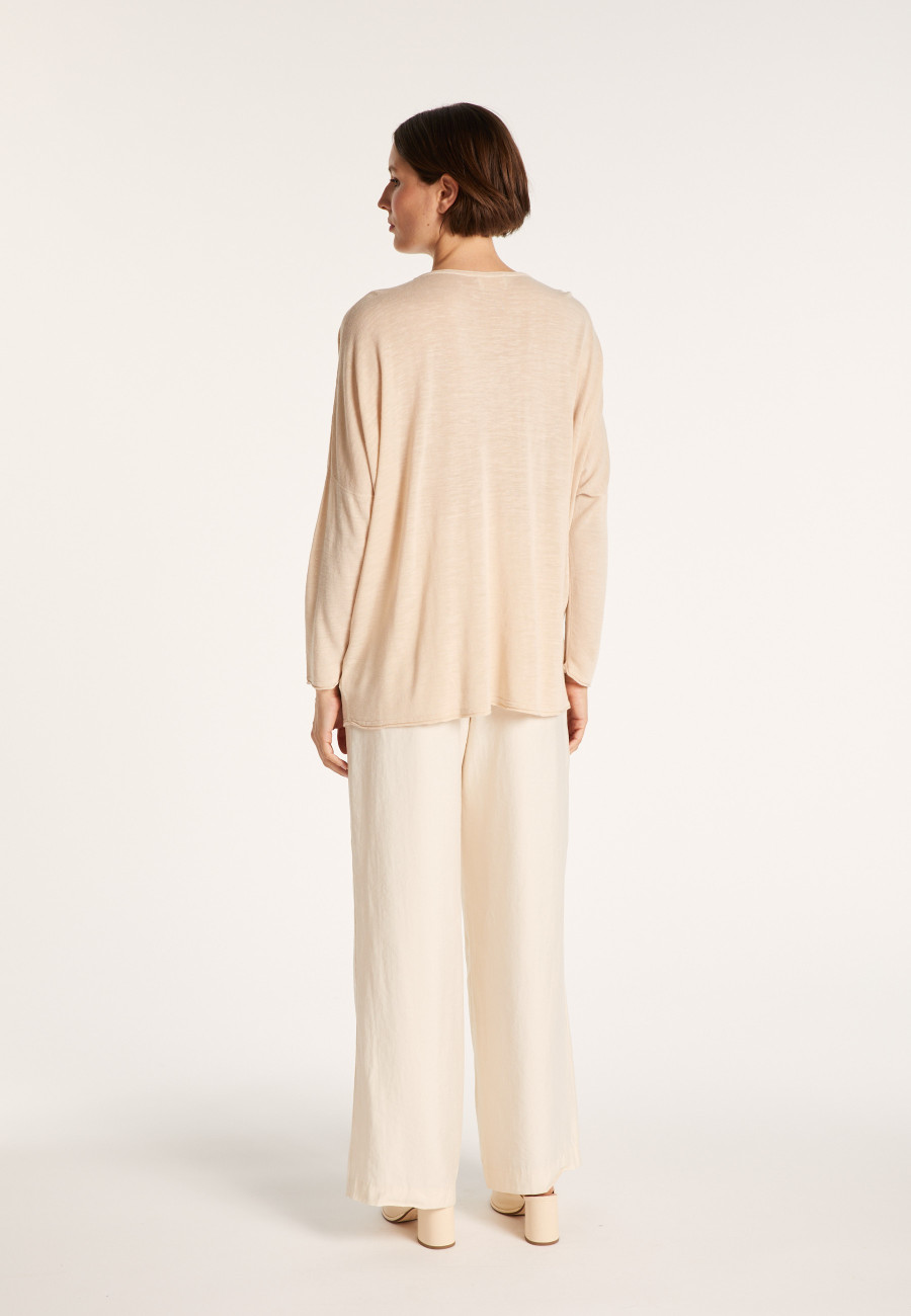 Camiseta folgada de linho com estampa slub - Balou