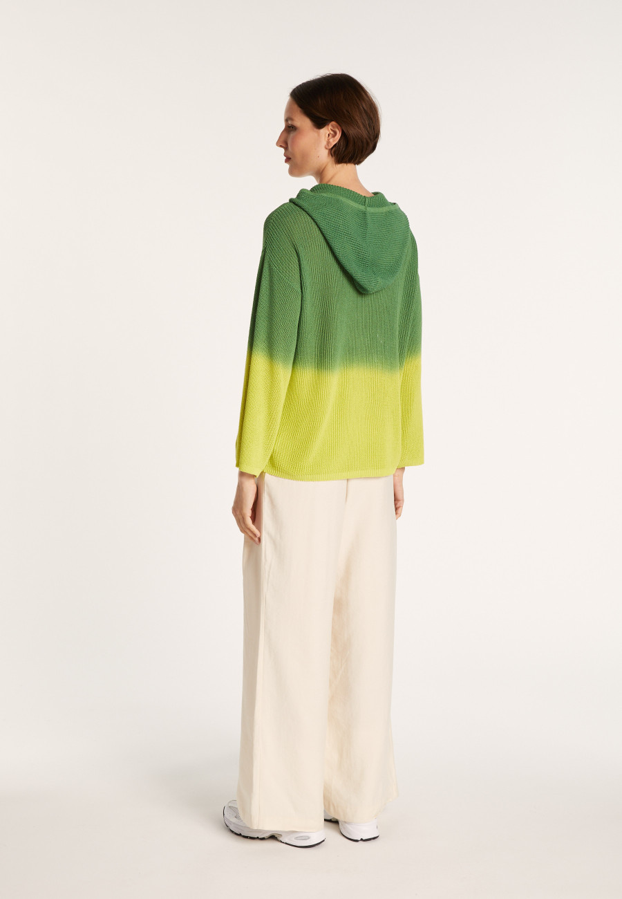 Gradient hooded sweater - Colombe