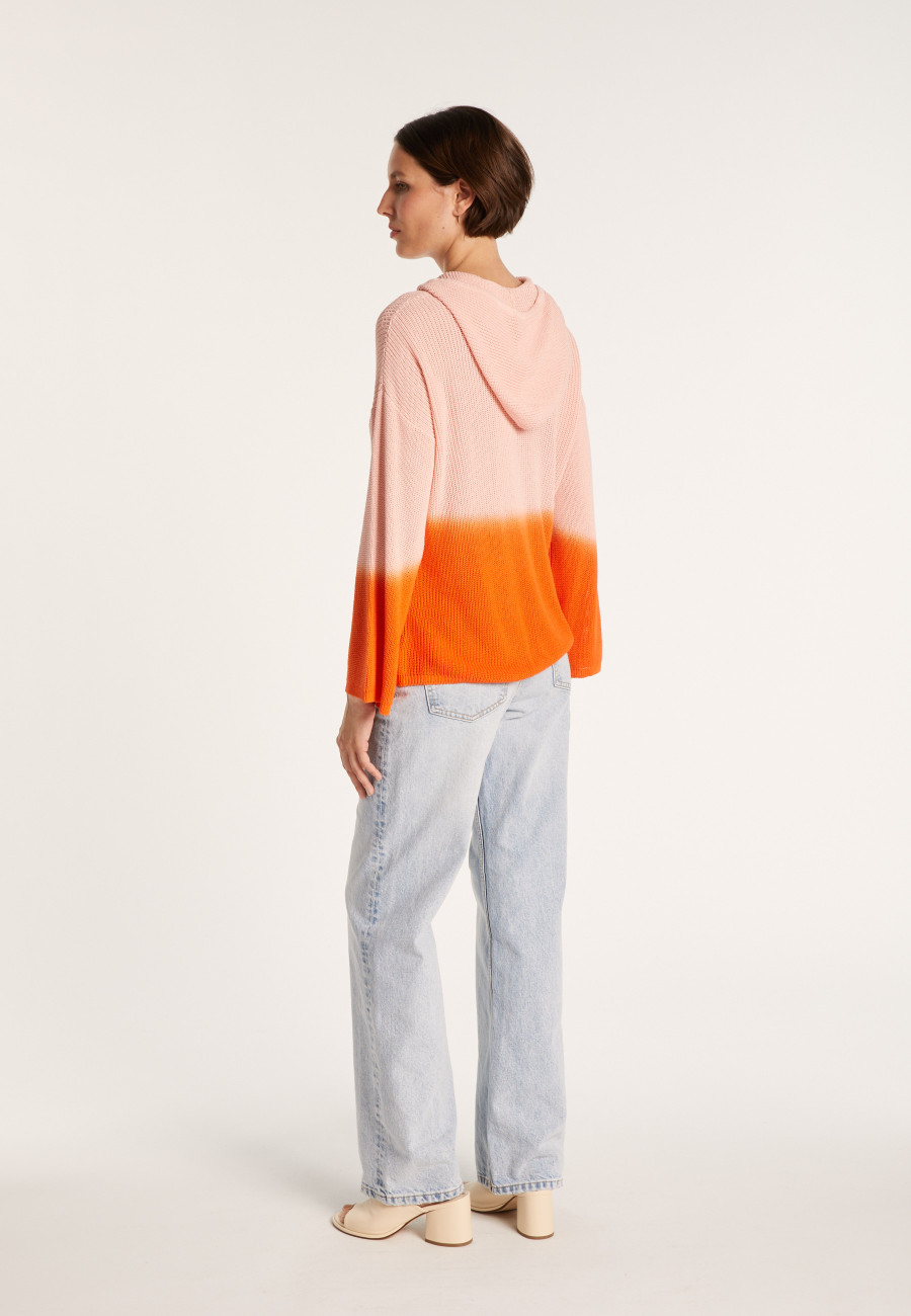 Gradient hooded sweater - Colombe