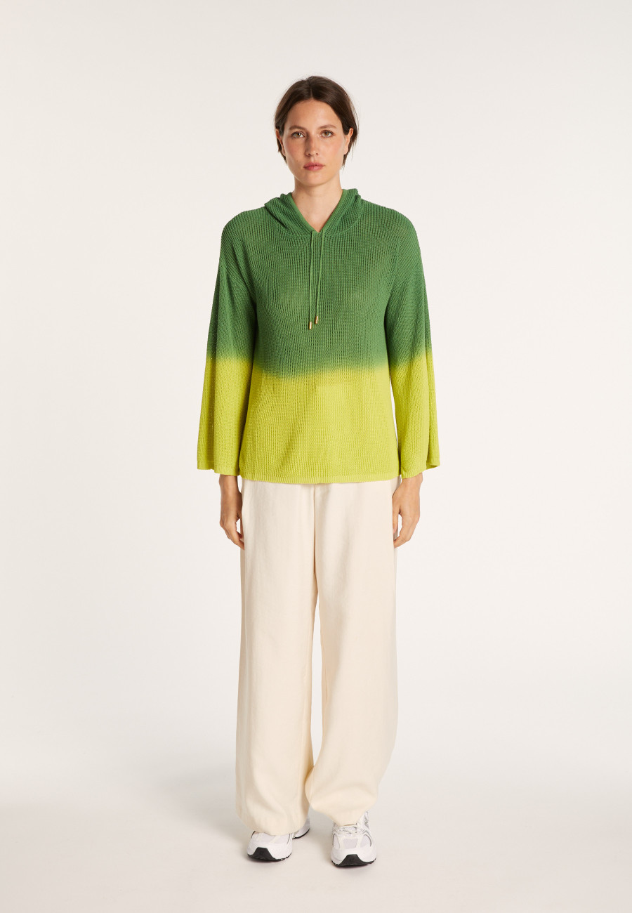 Gradient hooded sweater - Colombe