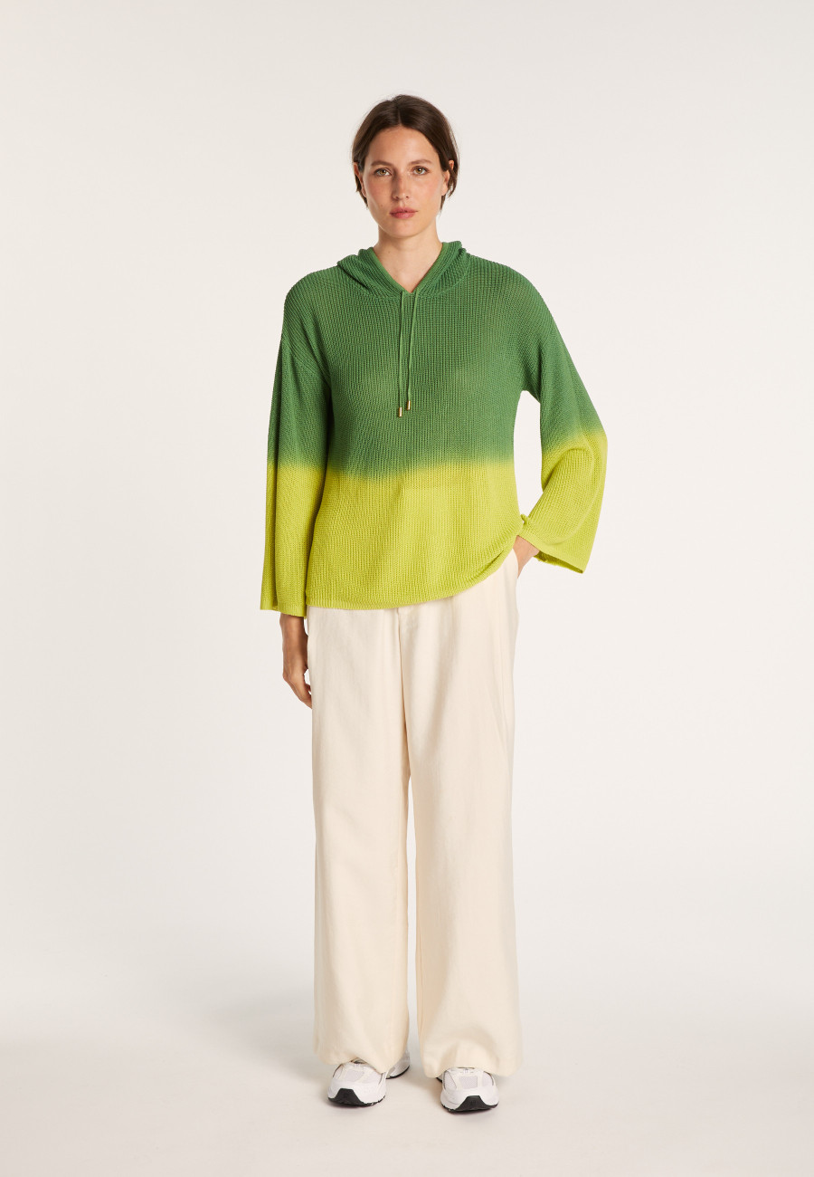 Gradient hooded sweater - Colombe