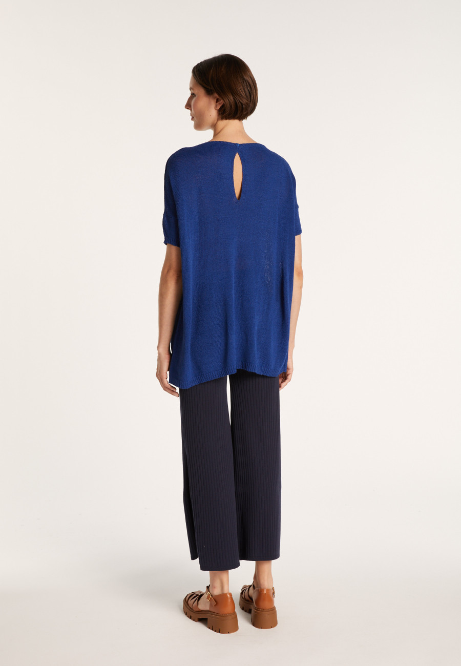 T-shirt col rond en viscose crepe - Bibiche