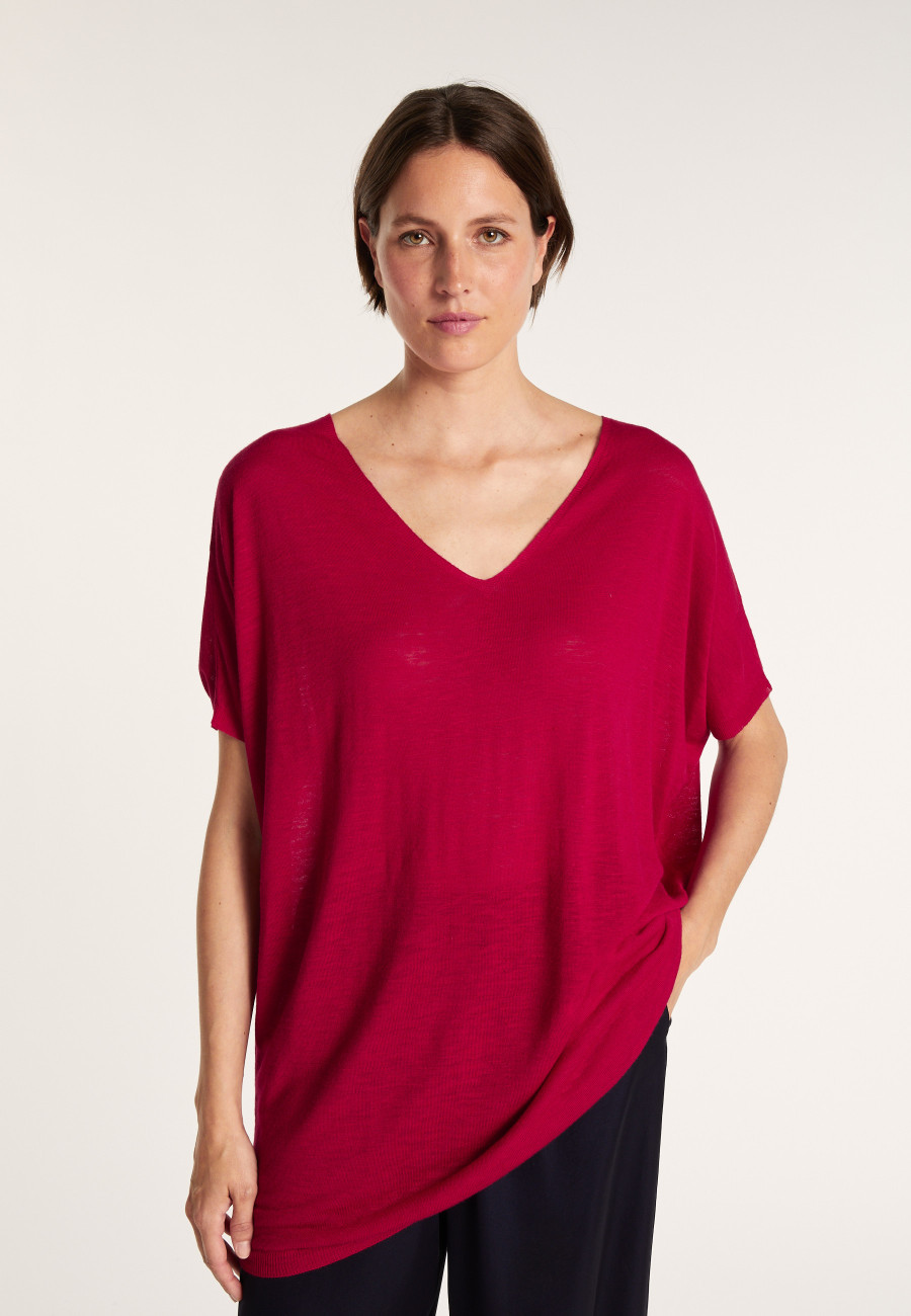 Long flamed linen T-shirt - Bil