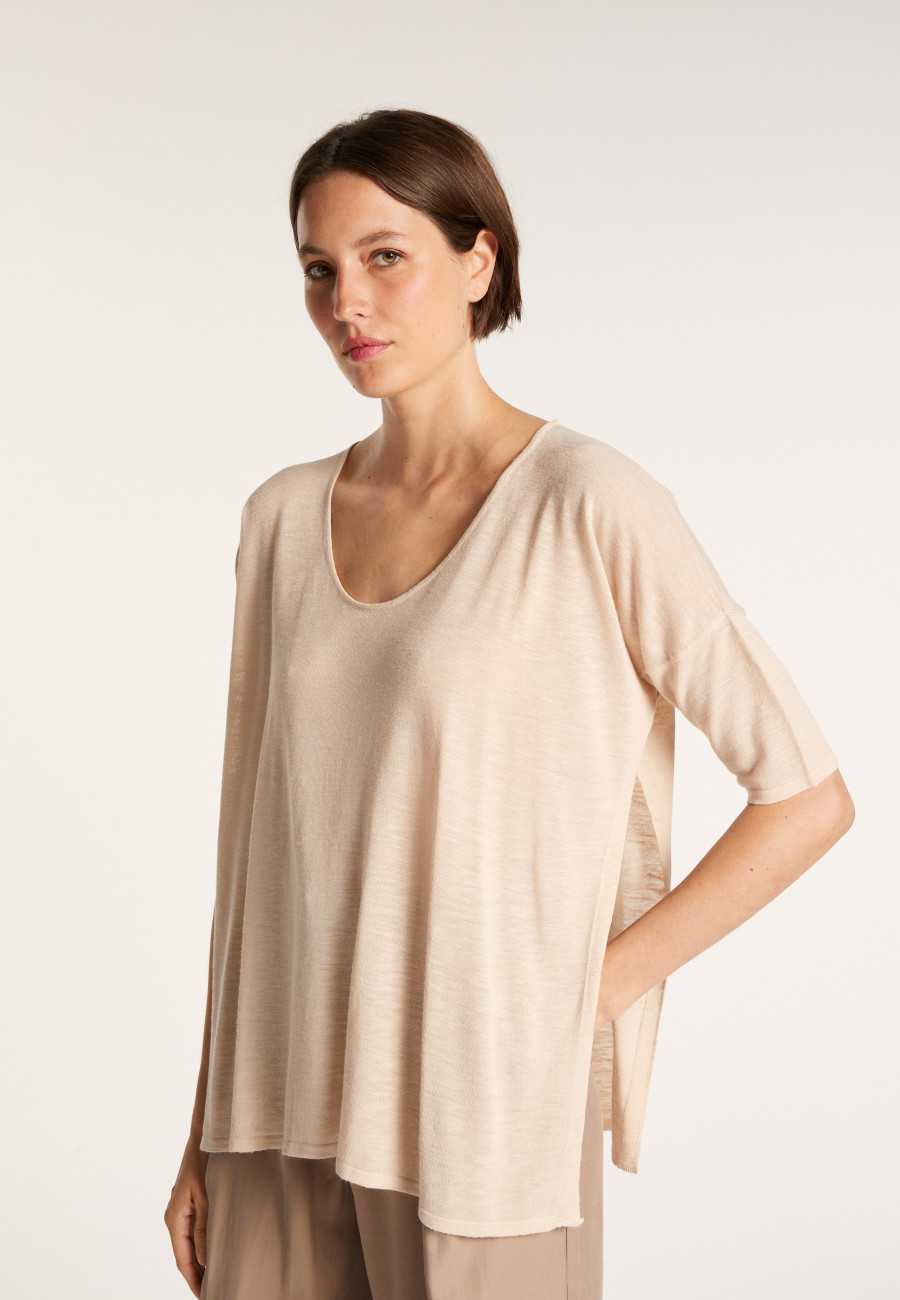 T-shirt oversize en lin flammé - Batalya