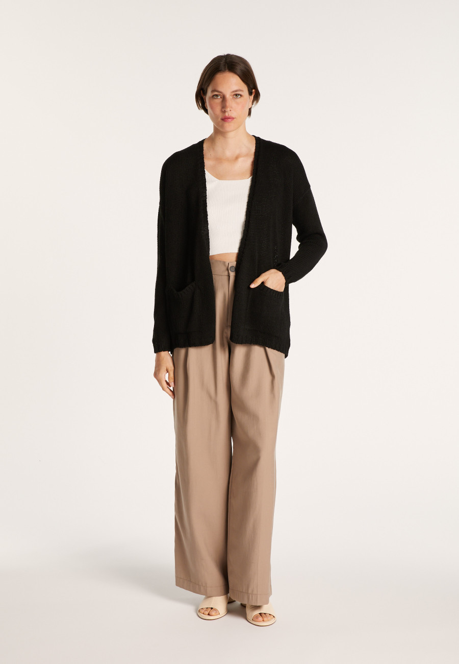 Chunky knit cardigan with pockets - Baryton