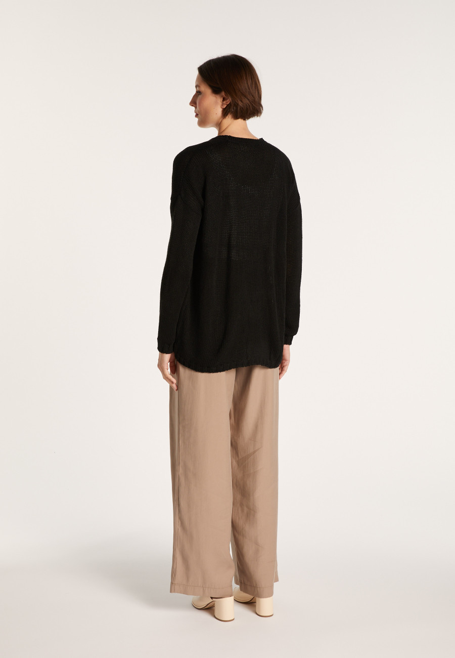 Cardigan de malha grossa com bolso - Barítono