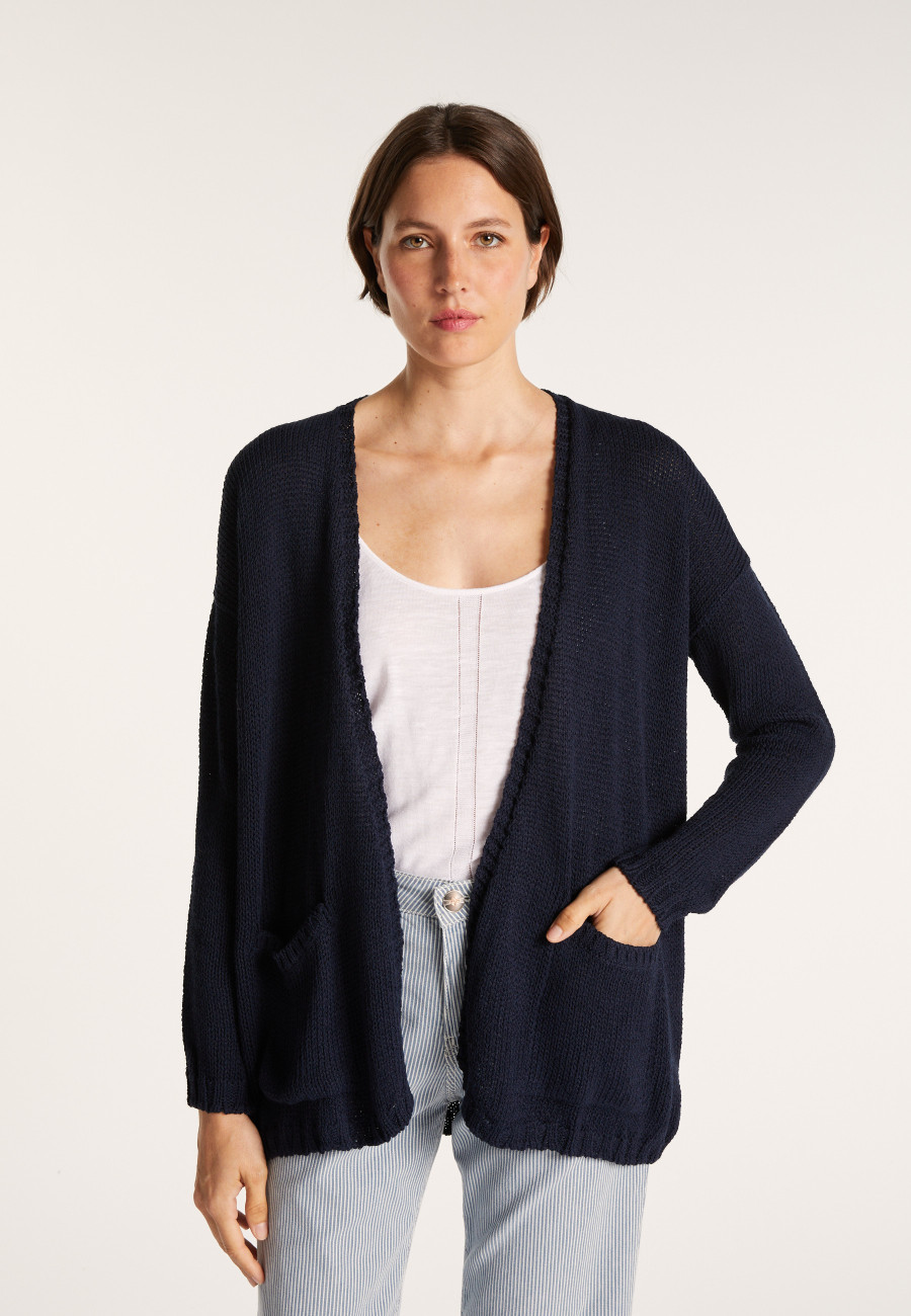 Cardigan à poches en grosse maille - Baryton
