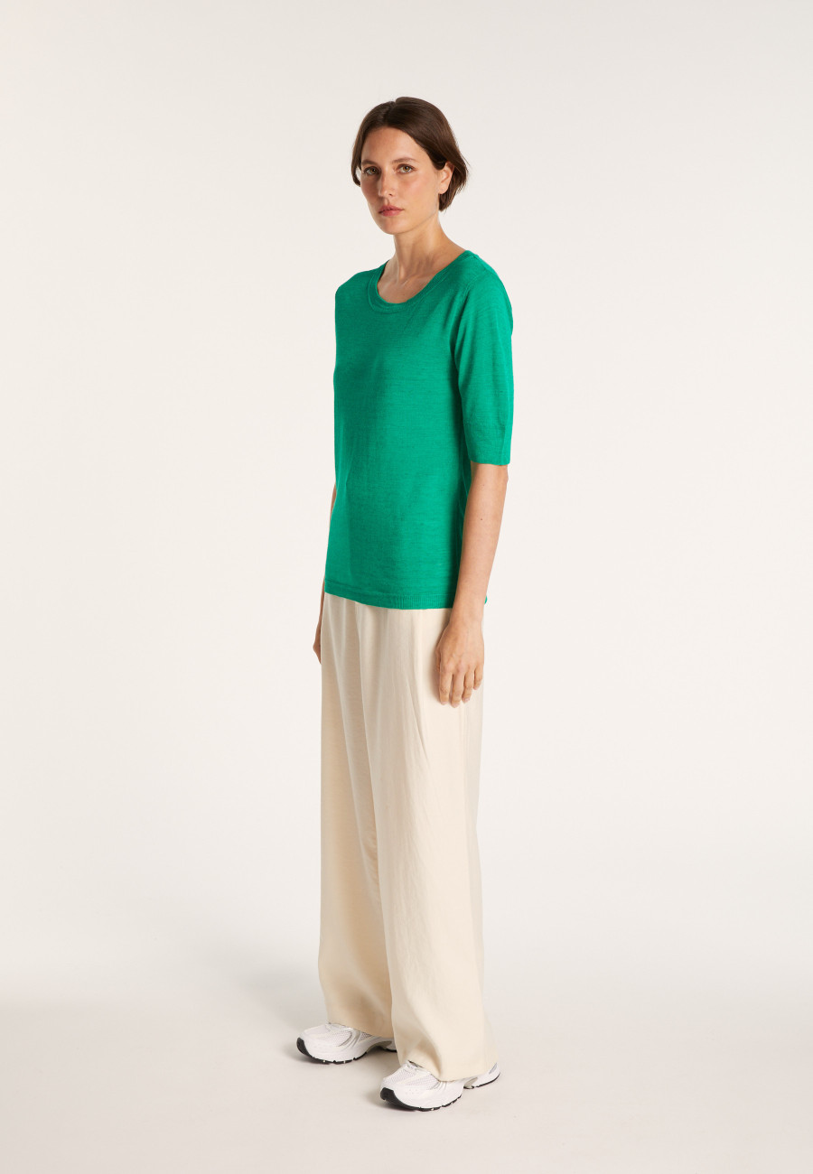 Round-neck slub linen T-shirt - Bonni