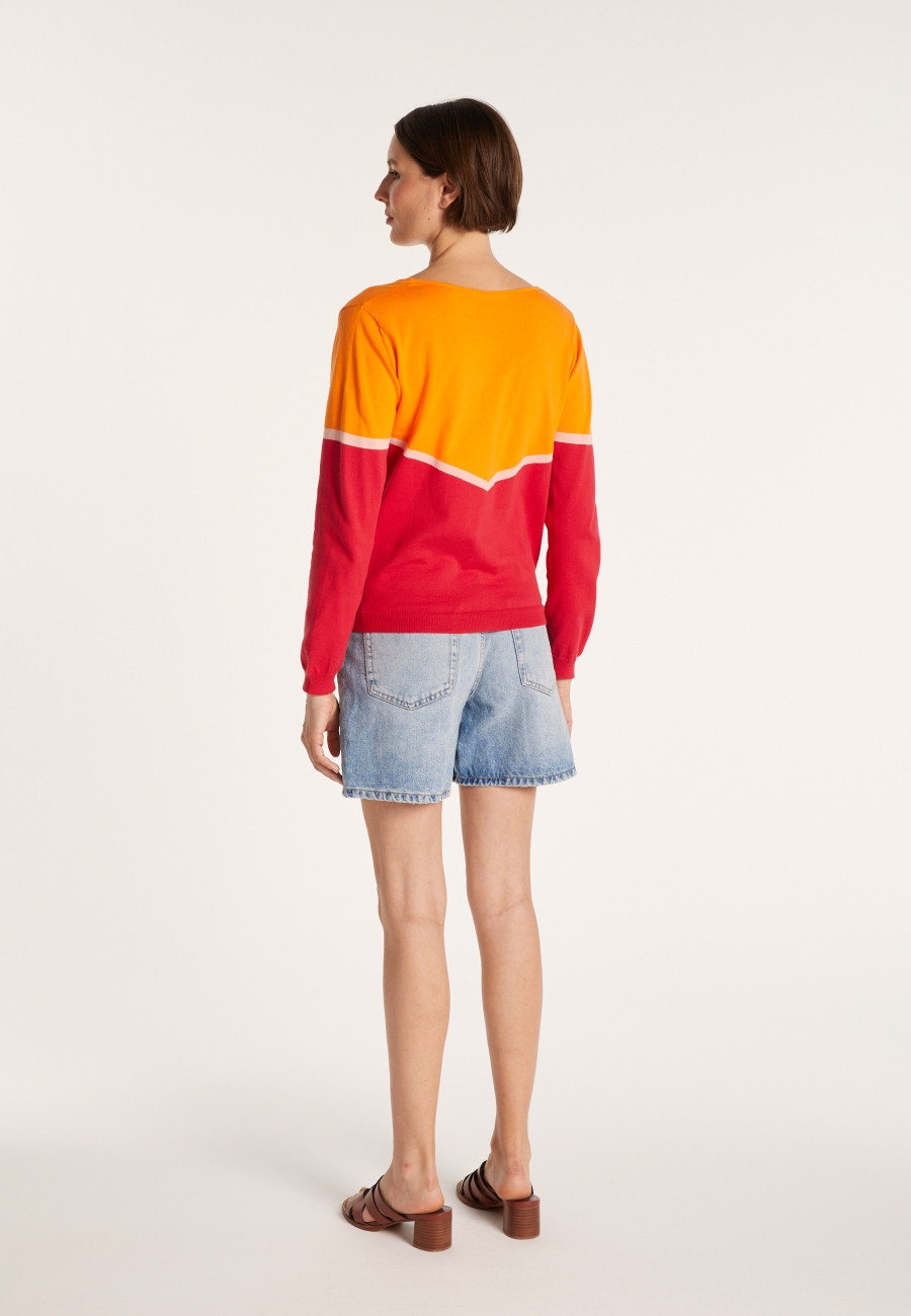 Pull coton tricolore - Audrey