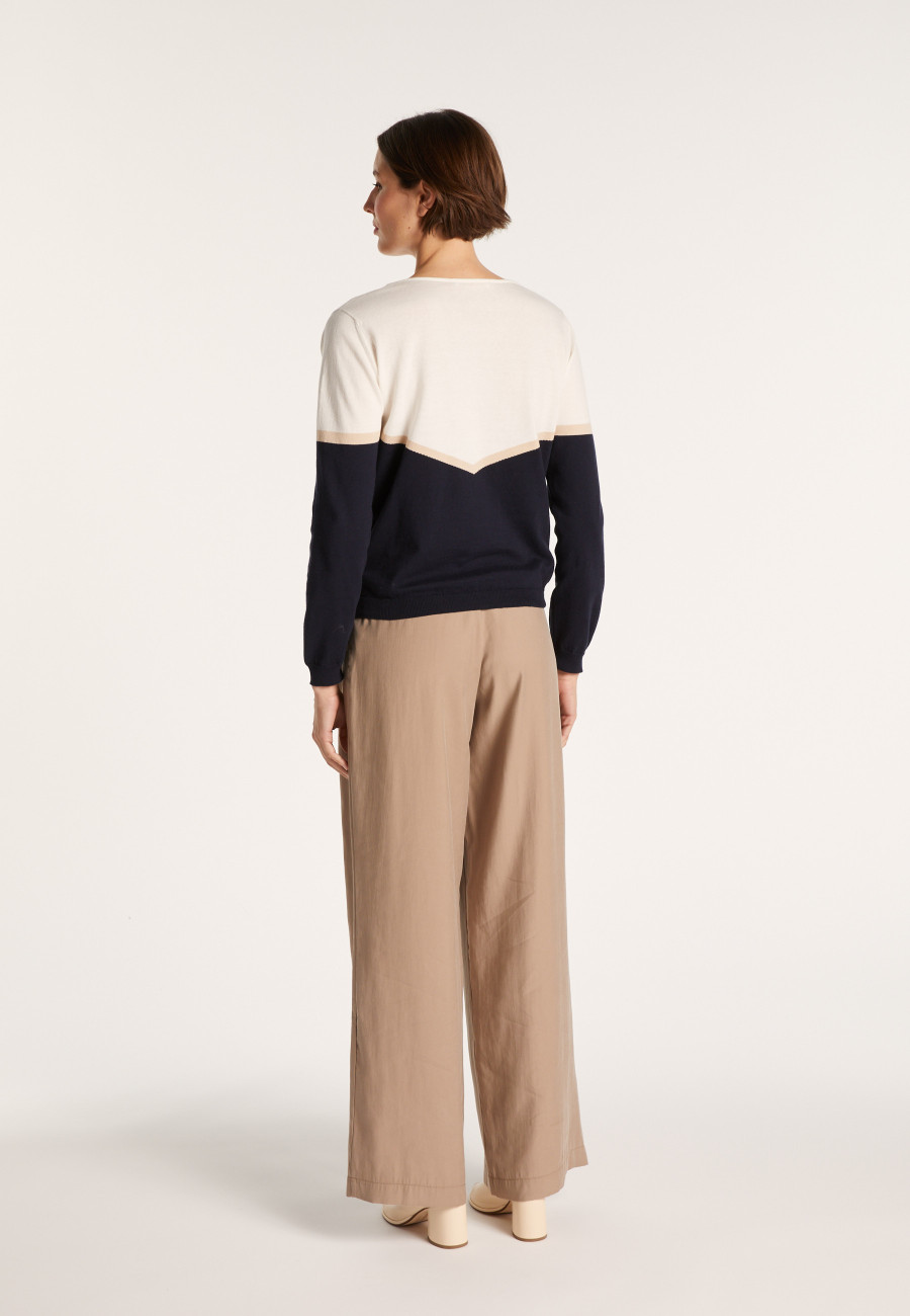 Pull coton tricolore - Audrey