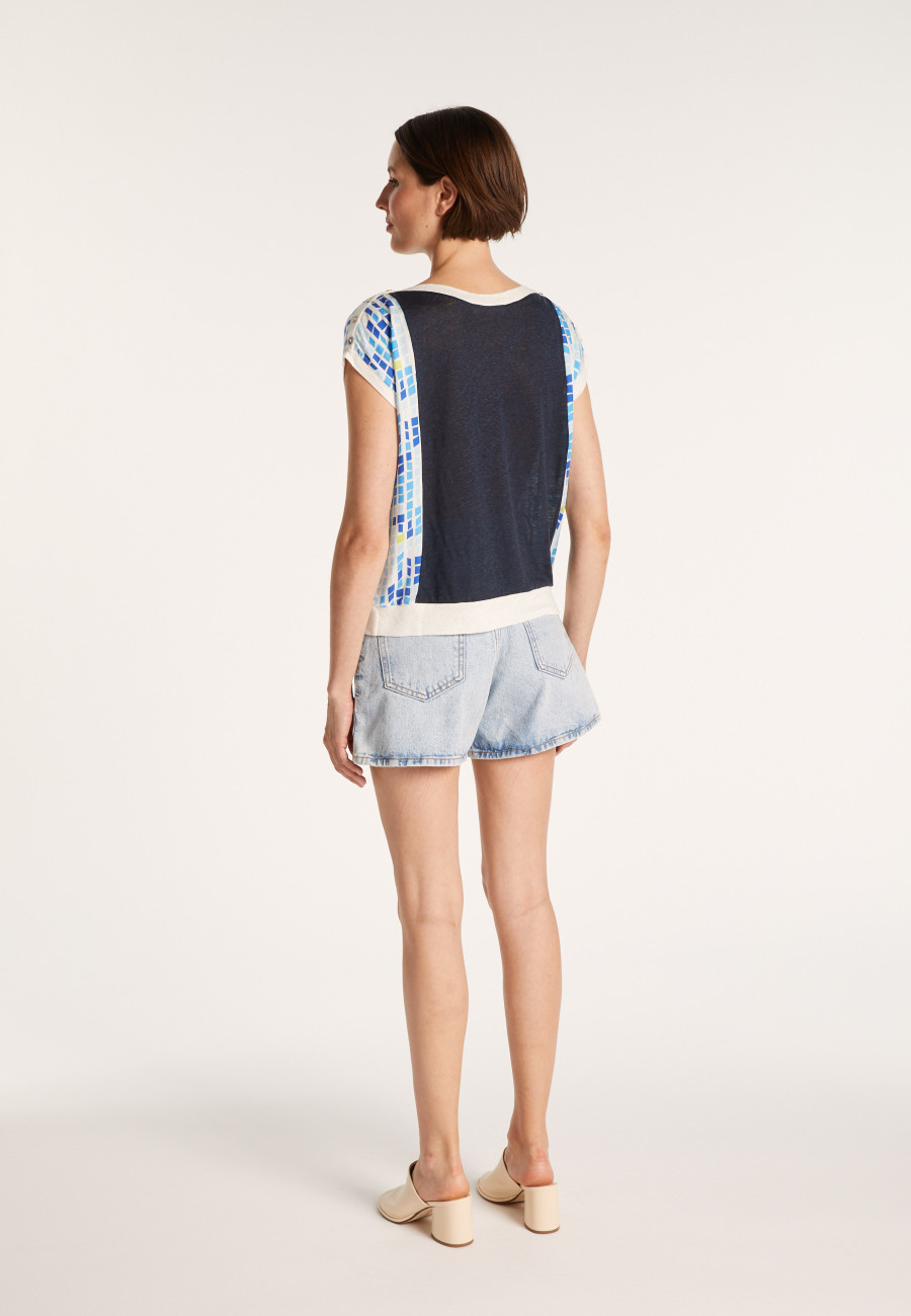 Camiseta com estampa de mosaico - Agave