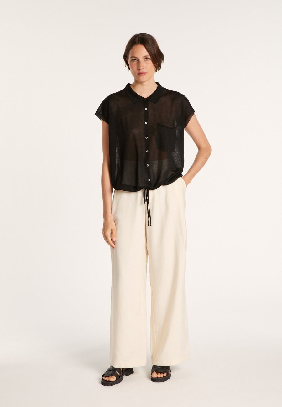 Iridescent effect short-sleeved shirt - Nathalia