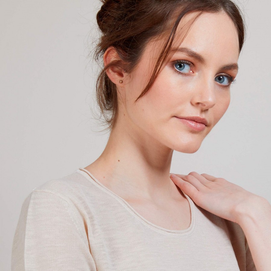 Flamed linen round neck T-shirt - Bang