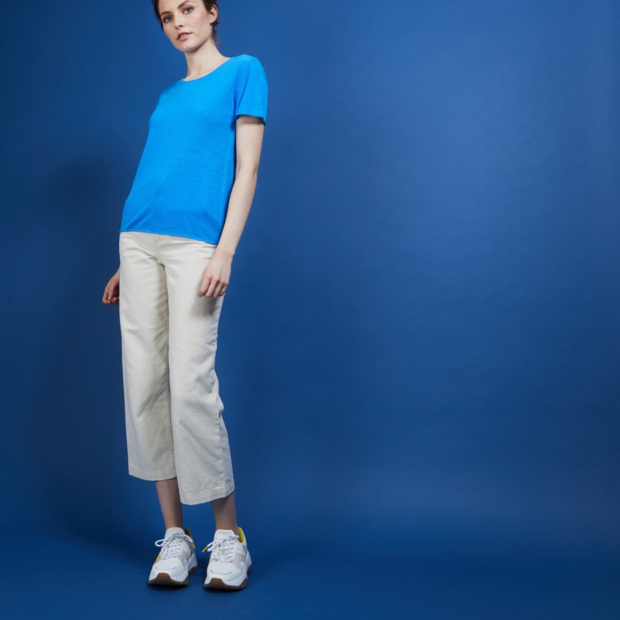 T-shirt col rond en lin flammé - Bang