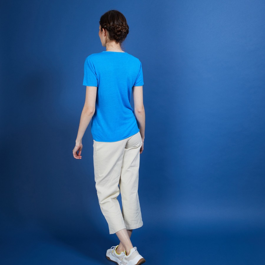 T-shirt col rond en lin flammé - Bang