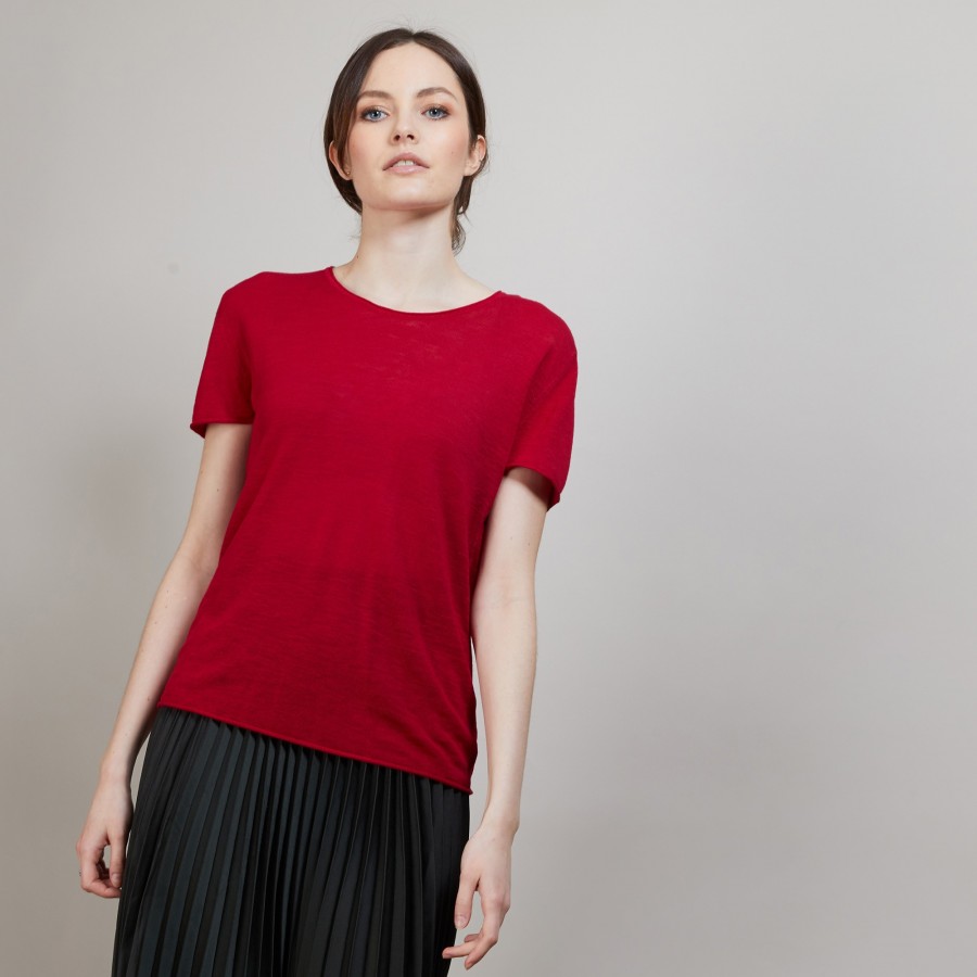 T-shirt col rond en lin flammé - Bang