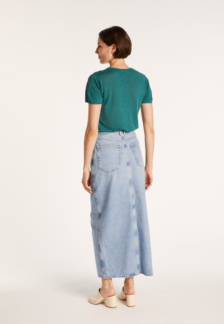 T-shirt col rond en lin flammé - Bang