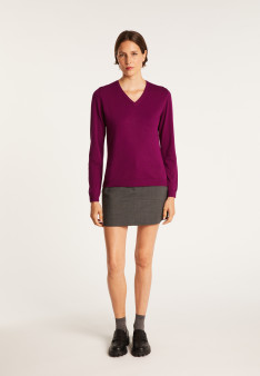 Pull col V Aristote 6153 Emeraude - 06 Bleu moyen