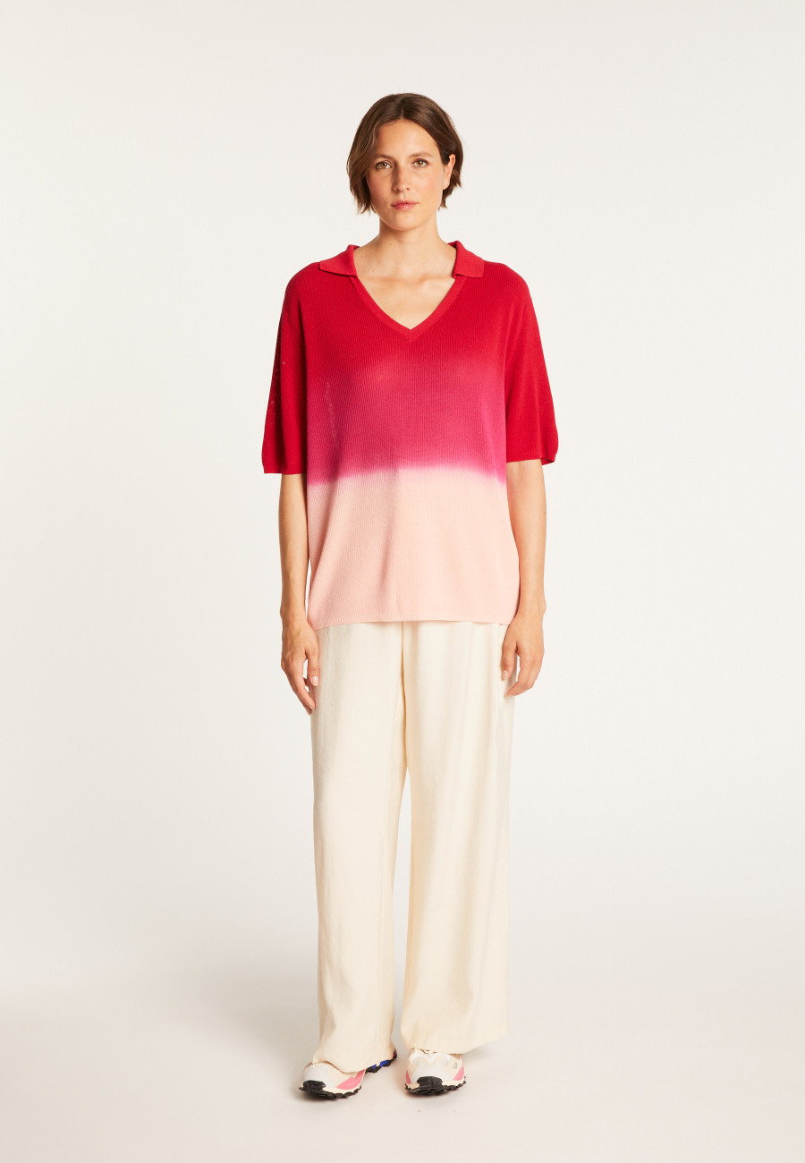 T-shirt effet tie and dye - Connor 6926 delta - 03 Bleu foncé