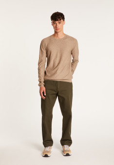 Cotton  and cashmere crew neck jumper - Hizoka