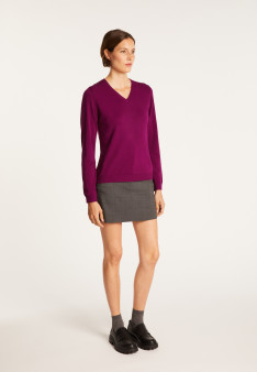 Pull col V Aristote 6153 Emeraude - 06 Bleu moyen