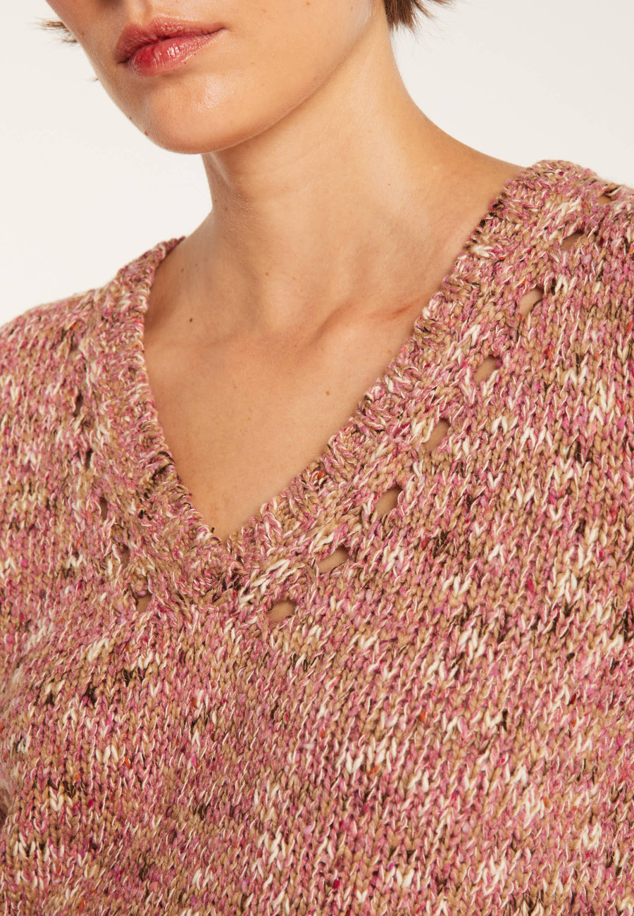 Marled V-neck jumper - Promesse