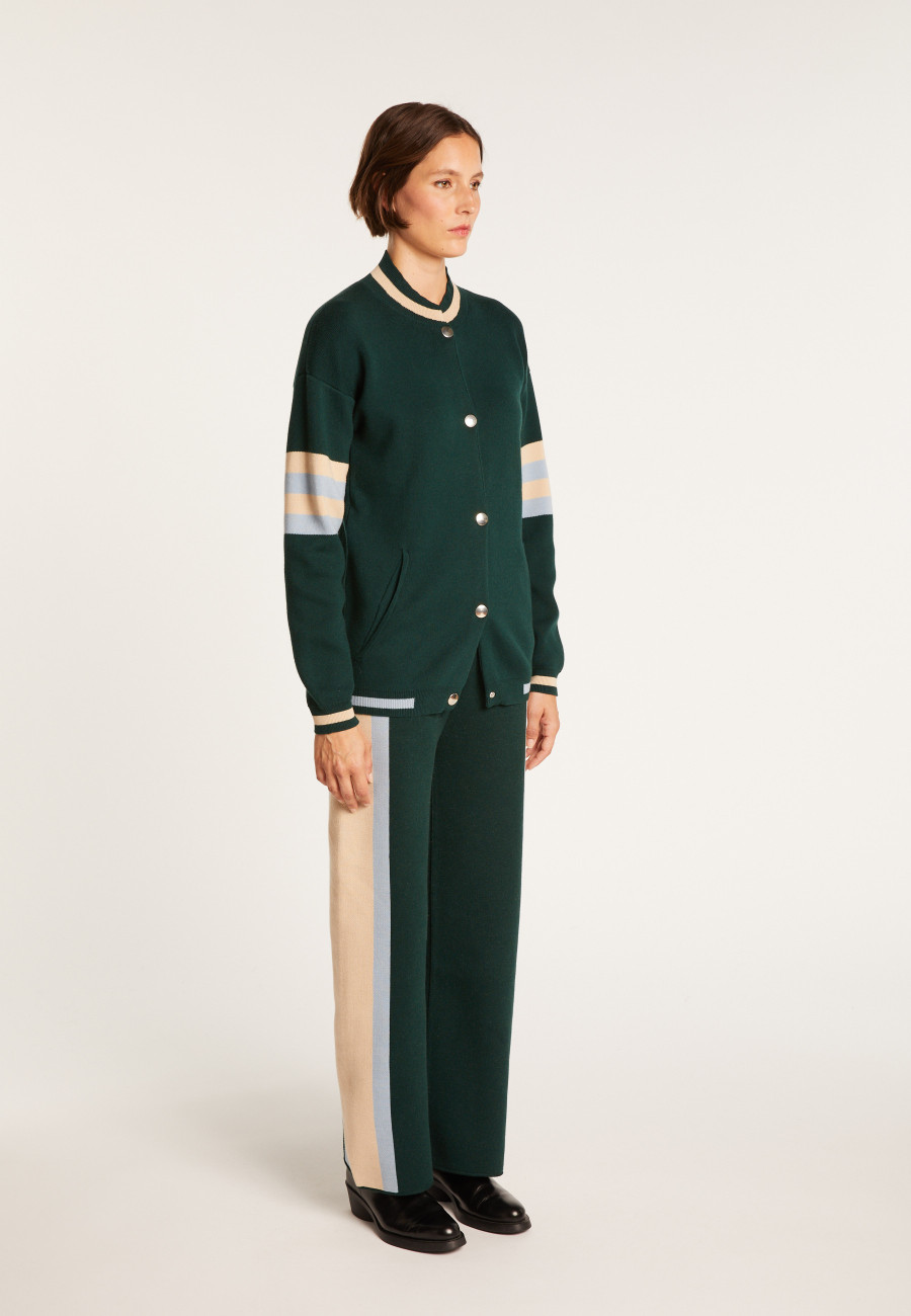 Baseball jacket in cotton cashmere - Perline