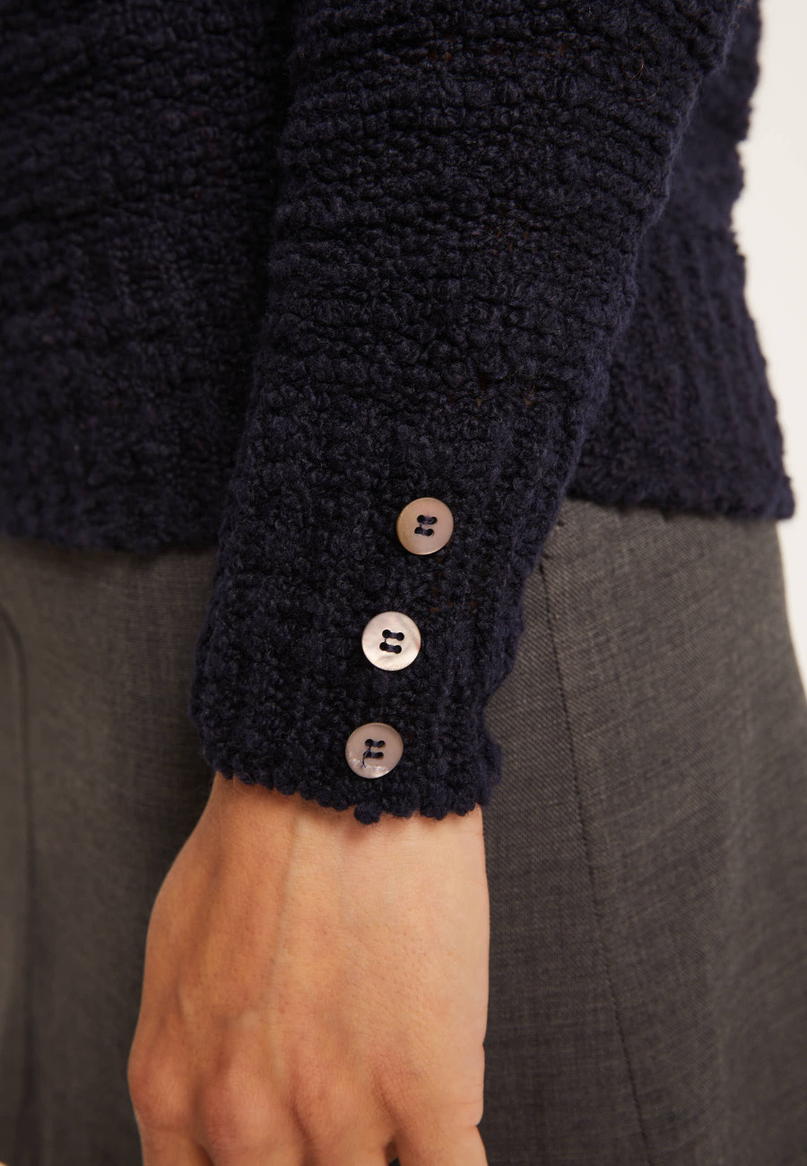 High-neck jumper with buttoned sleeves - Sumaya