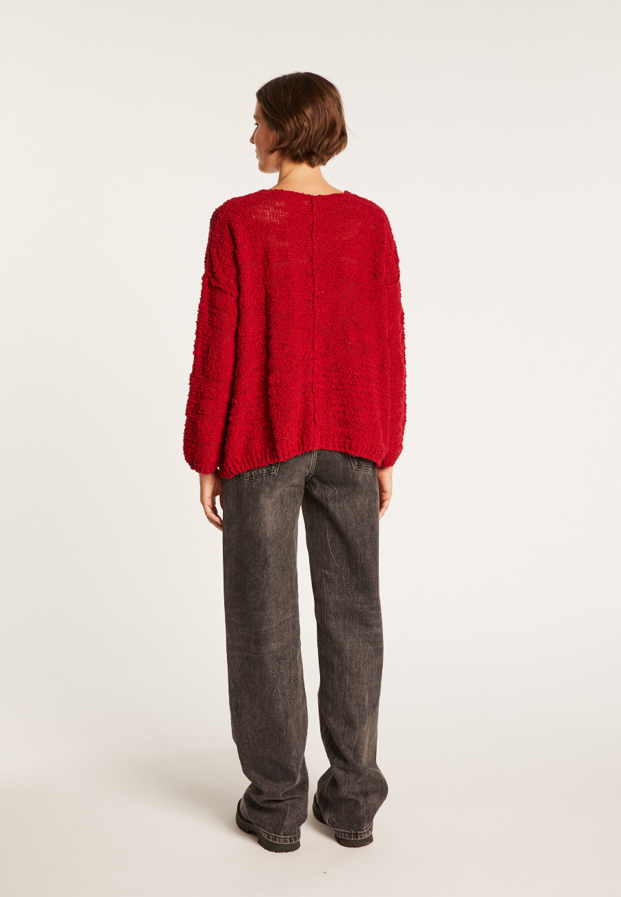 Suéter oversized com decote em V - Sari