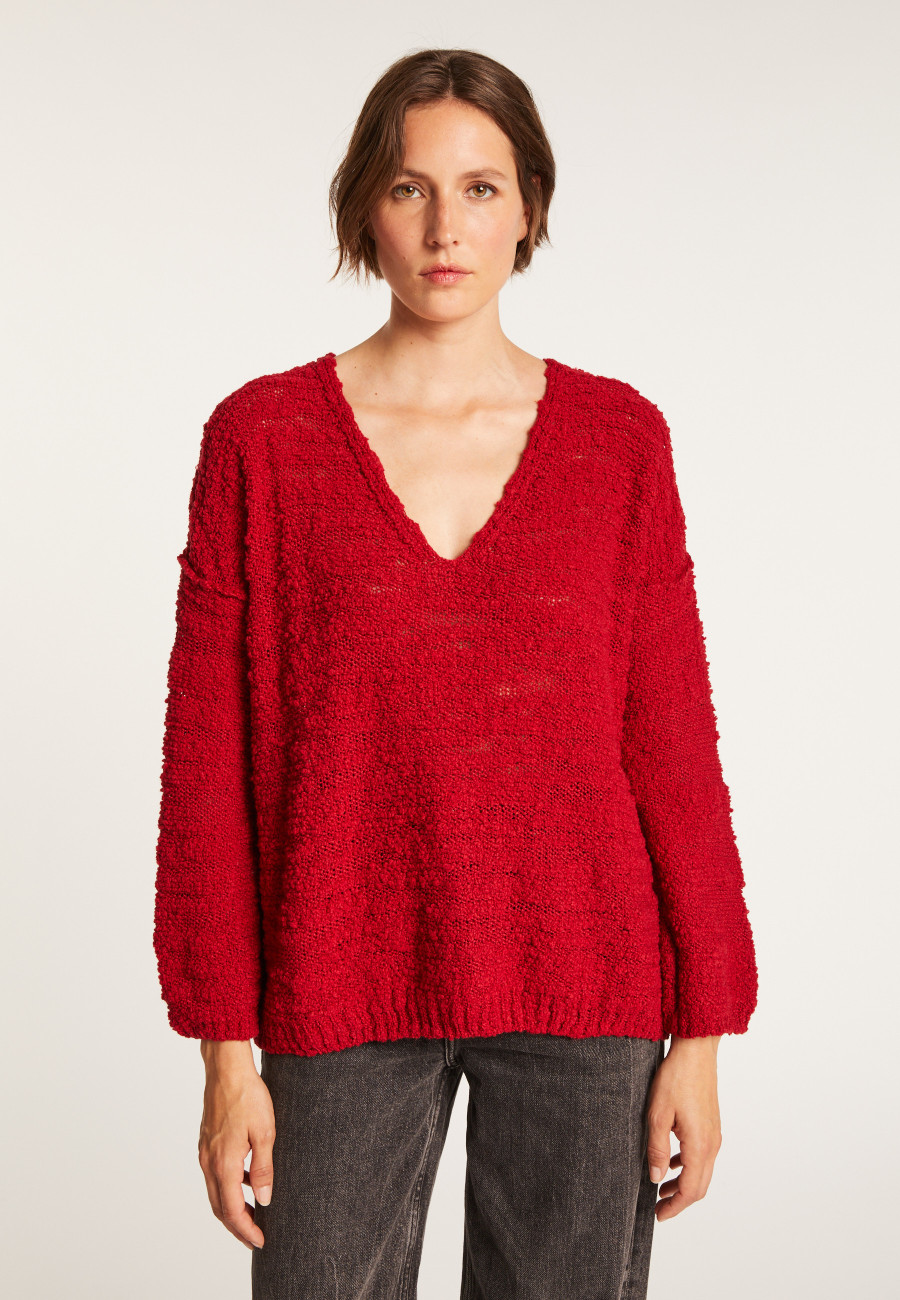 Oversized V-neck jumper - Sari