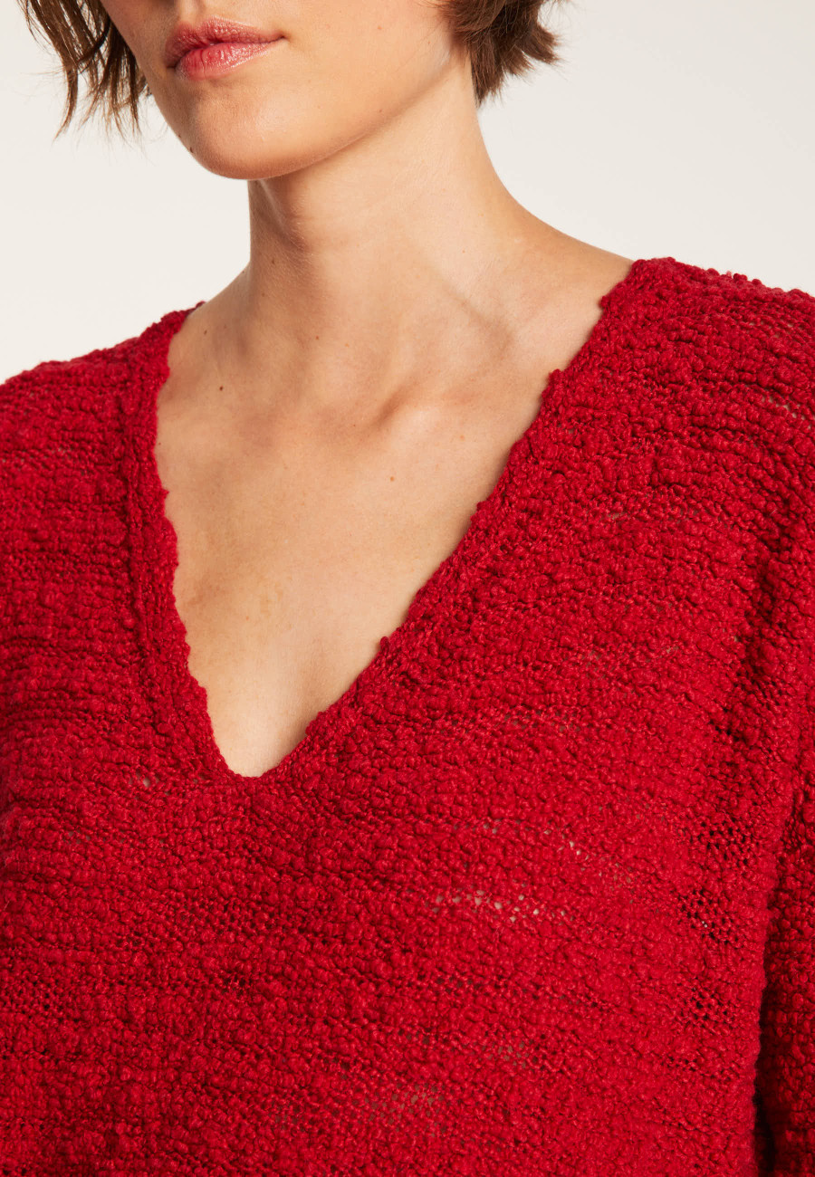 Oversized V-neck jumper - Sari