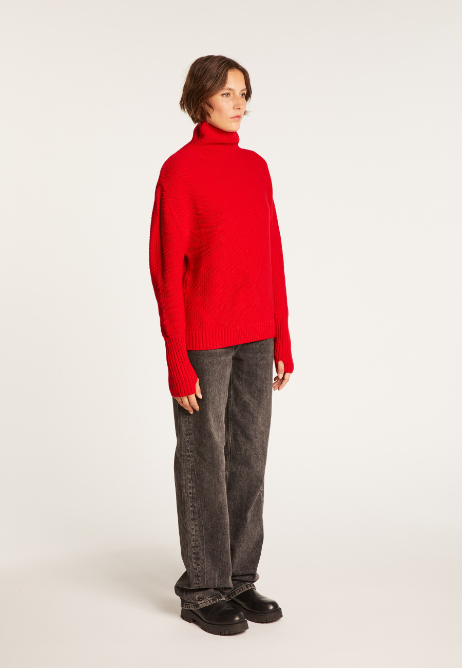 Suéter de lã merino de manga extra longa - Solane