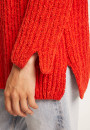 Pull avec fentes en soie et laine velours - Bonno