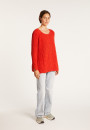 Pull avec fentes en soie et laine velours - Bonno