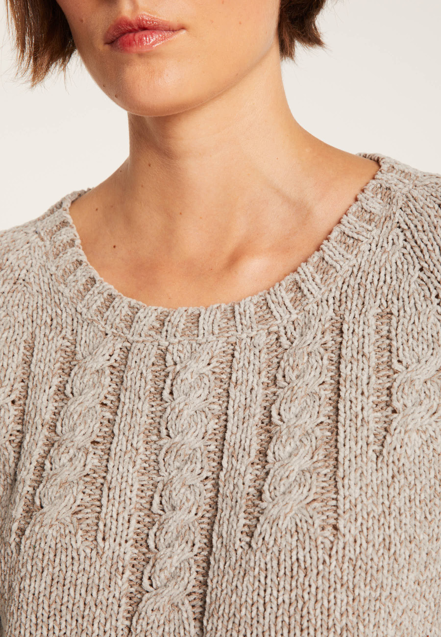 Suéter com fios de veludo de lã de seda - Bahamas